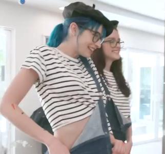 新速片遞-学艺术的三个漂亮小姐姐-争相Q男+1V-635M