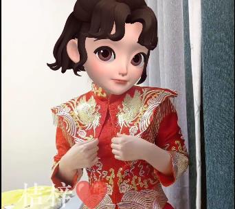 炸裂新手桔梓女神传统婚服道具自拍图集某音