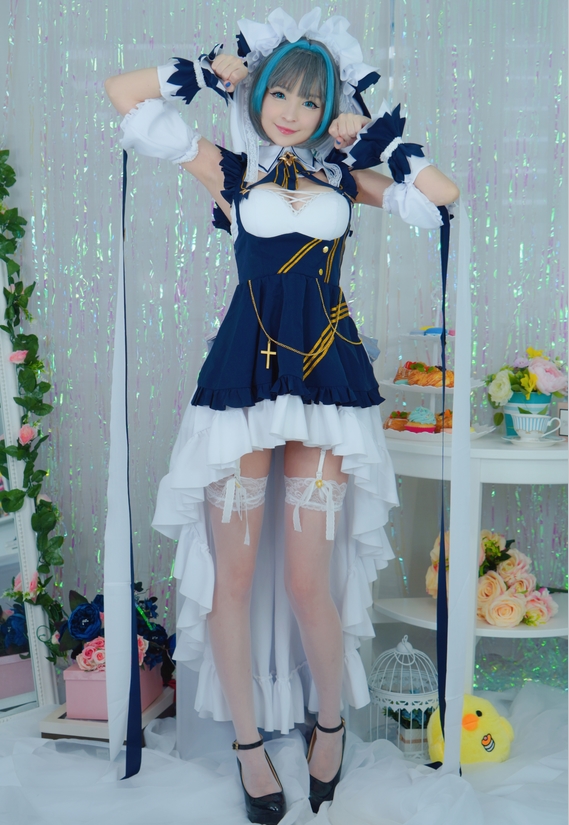 b站up主【碧蓝航线柴郡】魔法少女自玩流出